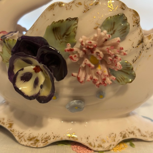 Vintage Pink Swan Planter Japan - Picture 5 of 12